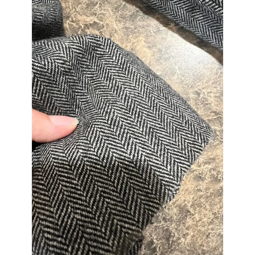 Banana Republic Mens 40R Grey Herringbone Wool Blend Academia Fit Blazer Jacket